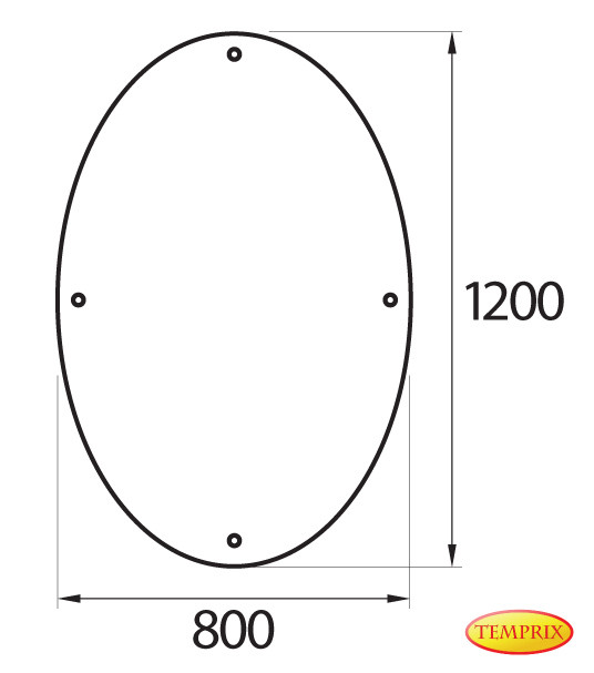 Szyba do ochrony ściany Falun - 1200x800mm 