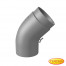 Kolanko 45° z rewizją, Ø 150 mm, szare