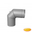 Kolanko 90°, Ø 150mm z wyczystką, szare